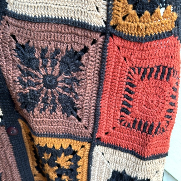 Vintage 90s Rafaella Crocheted Square Vest - Picture 2 of 7